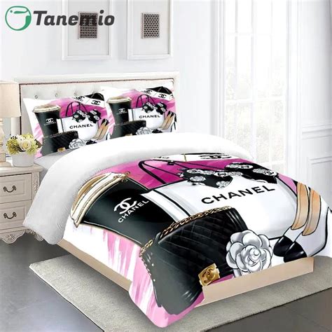 chanel bed set queen|chanel inspired bedding set.